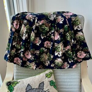 Louche floral cotton pleated skirt